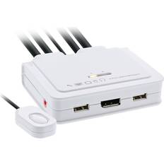 63615I KVM-omkopplare 2-vägs USB-C + DisplayPort DisplayPort 1.2 4K ljudintegrerad