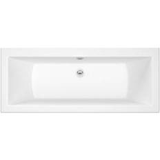 Cooke & Lewis Arezzo Reversible Acrylic 6 Straight Bath Air Spa L1700mm W750mm