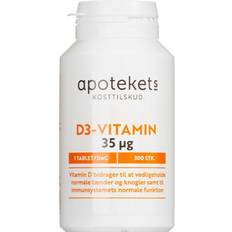 Apotekets Vitaminer & Mineraler Apotekets d3-vitamin 35 mikg Kosttilskud 300