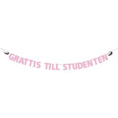 Grattis till studenten Girlang Grattis Till Studenten Ljusrosa