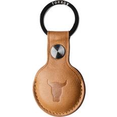 Torro AirTag Holder Leather Keyring Tan