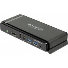 DeLock DisplayPort 1.2 KVM Switch 4K 60 Hz USB med lyd