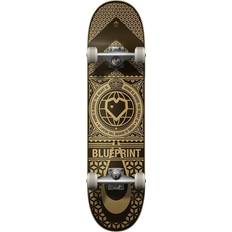 Guld Kompletta skateboards Blueprint Home Heart 8.125" Complete black/gold Uni