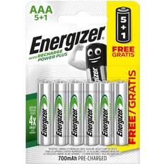 Energizer AAA (LR03) Batterier & Laddbart Energizer ENR Recharge Power Plus 700 AAA BP5+1 700 mAh 1.2 V 6 st