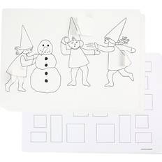 Julekalendere Creativ Company Advent calendar with elves having a snowball fight A3, 30 pc
