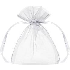 Organza poser PartyDeco rispose organza hvid. 10 stk