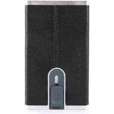 Piquadro Leather Card Holder Sliding System - Black