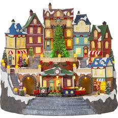 Indoor Lighting Christmas Villages Star Trading Largeville Multicolour Christmas Village 15.7"