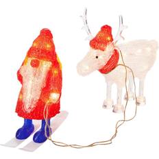 In /Outdoor 40 Warm Santa Reindeer Light Up