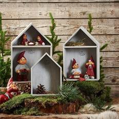 Klarborg Træhuse Julepynt 36.5cm 3stk
