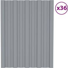 Techos de Plástico vidaXL Panel Para Tejado Acero Galvanizado Plata 36 Unidades 60x45 cm