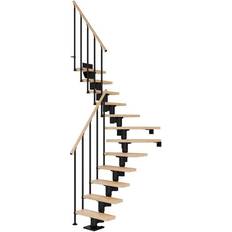 Billig Straight Stairs Dolle Dublin Kvartsvingstrappe Classic II 240-292 cm