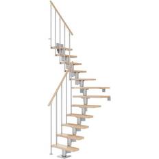 Billig Straight Stairs Dolle Dublin Kvartsvingstrappe Classic II 240-292