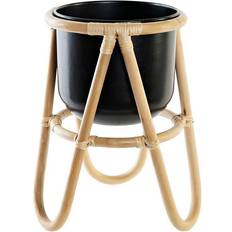 Dkd Home Decor Planter Natural Black Metal Colonial Bamboo 26 ∅26cm