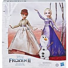 Frost anna och elsa dockor Hasbro Disney Frost Elsa, Anna och Olof set med kläder och skor, leksaker till Disneys drottningen 2