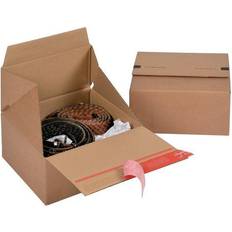 Kartons & Wellpappkartons Colompac ColomPac Faltkarton Eurobox S, Selbstklebeverschluss & Aufreißfaden, Z-Faltung, kombinierbar mit Euro-Paletten, außen L 200 x B 200 x H 100 mm, innen B 194 mm, 10 Stück, Wellpappe, braun