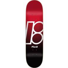 Multifarvet Decks Plan B Skateboard Deck Team (Team Andromeda) Sort/Rød/Hvid 8"