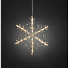 IP44 Estrellas de Adviento Konstsmide LED Leuchtanhänger Schneeflocke Acryl 24 LED Warmweiß Transparent Estrella de Adviento