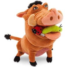 Lejonkungen leksaker Disney Store officiell Pumbaa medium mjuk plyschleksak, lejonkungen, 33 cm (12 tum) gosig karaktär med broderade detaljer, fluffigt hår och insekter i munnen, lämplig för alla åldrar