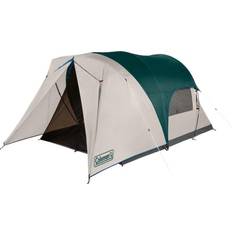 Coleman 6 Coleman 6-Person Cabin Tent with Screened Porch Evergreen/Beige