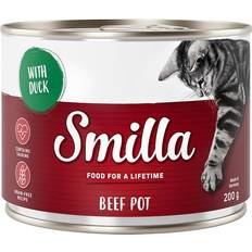 Smilla Katte Kæledyr Smilla 6x200g Oksegryde Okse & Kalkun kattemad