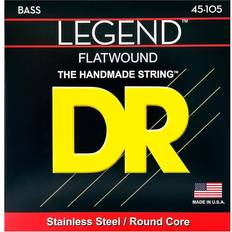 Flatwound bass strings DR Strings FL-45 Legend Flat-Wound bas-strängar, 045-105