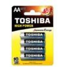 Toshiba LR6GCP BP-4, Engangsbatteri, AA, Alkaline, 1,5 V, 4 stk, Høj