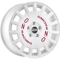 OZ Rally Racing White Red Lettering 7x17 5/100 ET45 B68