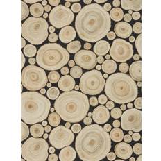 Sanderson Alnwick Logs Wallpaper 216510 in Lacquer Black