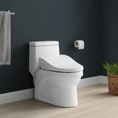 Toilets Swiss Madison Virage 1-Piece Toilet 0.80 GPF with Vivante Smart Seat, White