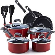 Cookware Cook N Home 2601 Stay Handle Pattern 12-Piece Cookware Set with lid