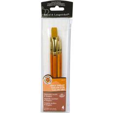 Orange Painting Accessories Royal Brush Royal Langnickel Gold Taklon Value Pack Brush Set-4/Pkg -9111