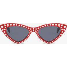 Moschino Cat Eye Sunglasses With Rhinestones
