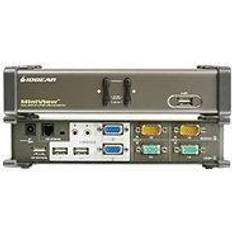 KVM Switches IOGEAR MiniView GCS1742 2-Port Dual View KVM Switch