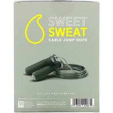 Sports Research Sweet Sweat Cable Jump Rope, Black, 10 ft, 1 Rope