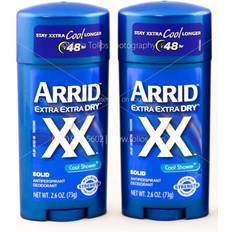 Arrid XX Extra Extra Dry Maximum Strength Antiperspirant/Deodorant Solid, Cool Shower, 2.6-Ounce Sticks