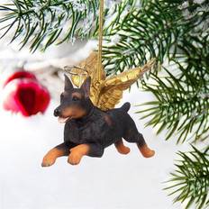 Design Toscano Honor the Pooch: Doberman Holiday Dog Angel Ornament