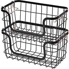 Basics Amazon Stackable Metal Wire Storage Set Basket