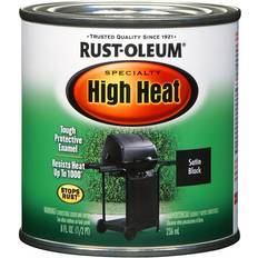 Paint Rust-Oleum 7778730 1/2-Pint 8-Ounce Protective Enamel, Satin BBQ Black