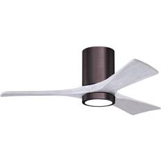 42 inch white ceiling fan Irene Bronze Matte White 42-Inch Three Blade Flush Mount Ceiling Fan