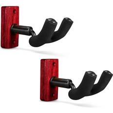 Wall Mounts Proline Solid Wood Guitar Hanger Cherry, 2-Pack