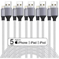 Iphone 6 charger iPhone Charger [Apple MFi Certified] QIRUOZ 5Pack(3/3/6/6/10FT) Compatible iPhone 12Pro Max/12Pro/12/11/Pro/Xs Max/X/8â¦ outofstock