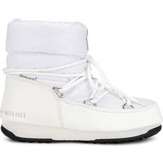 Imitert skinn Snørestøvler Moon Boot Low Nylon WP 2 - White