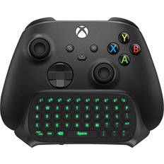 Game Controllers TiMOVO Green Backlight Keyboard for Xbox One, Xbox Series X/S,Wireless Chatpad Message KeyPad with Headset & Audio Jack,Mini Game Keyboard Fit Xbox One/One S/One Elite/2, 2.4G Receiver Included, Black