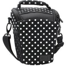 USA Gear QTL Portable DSLR Camera Case Bag Polka Dot