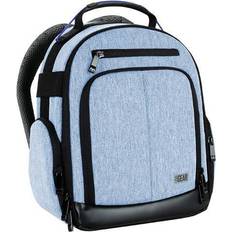 USA Gear Digital Camera Backpack (Blue) with Customizable Dividers Weather Resistant Bottom Comfortable Back Support