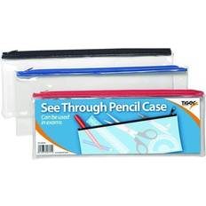 Pencil Case Tiger See Through Pencil Case 330 x 125mm (12 Pack)