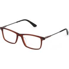 Police VPLD92 Gafas, Shiny TRANSP.Red, para Hombre