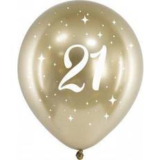 PartyDeco Balloner 21 År Guld