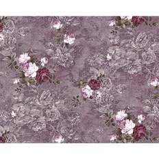 EDEM 9045-25 Flowers non-woven wallcovering violet aubergine-coloured 10.65 sqm